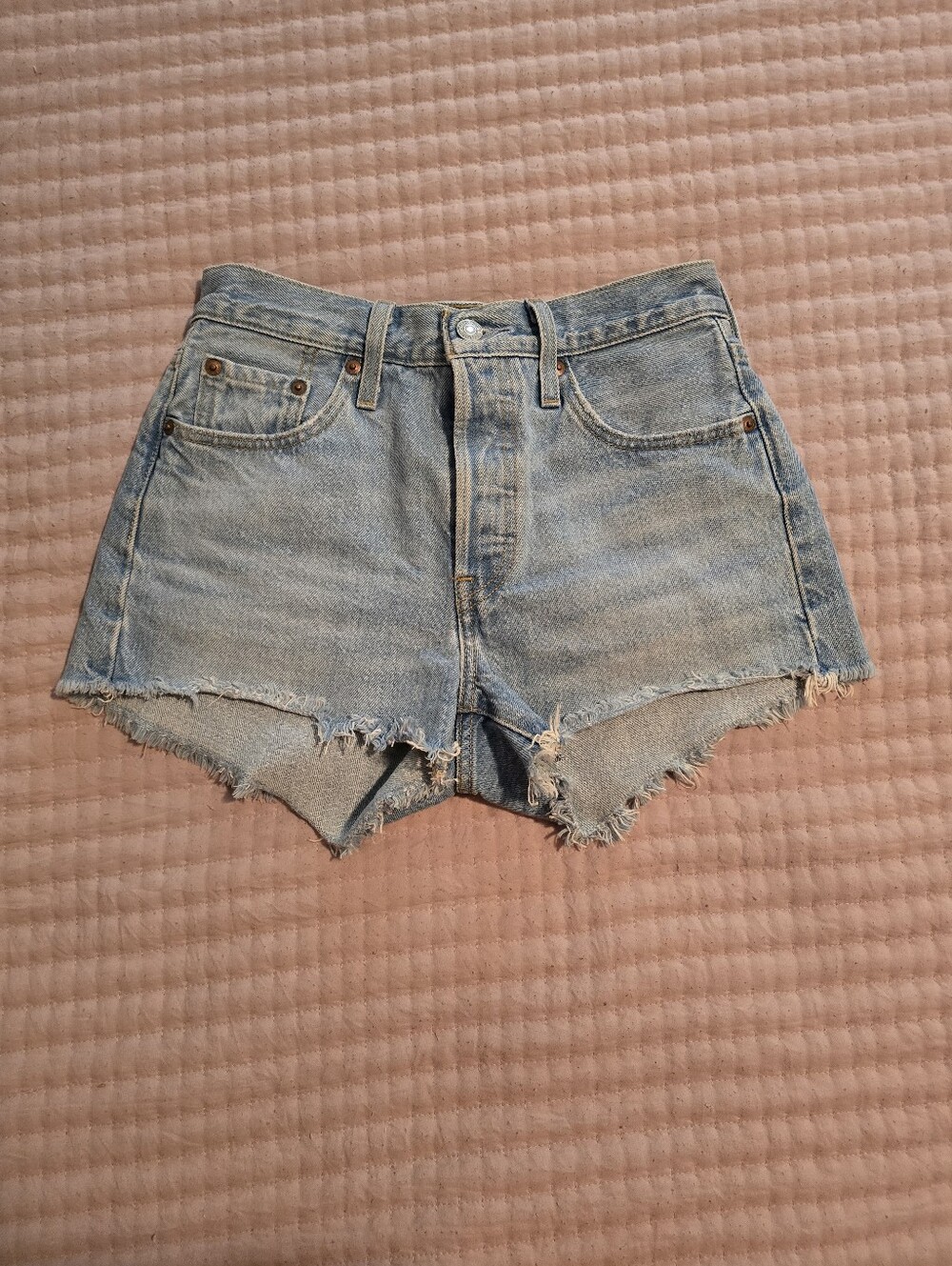 Levi's 501 Denim Raw Hem Shorts